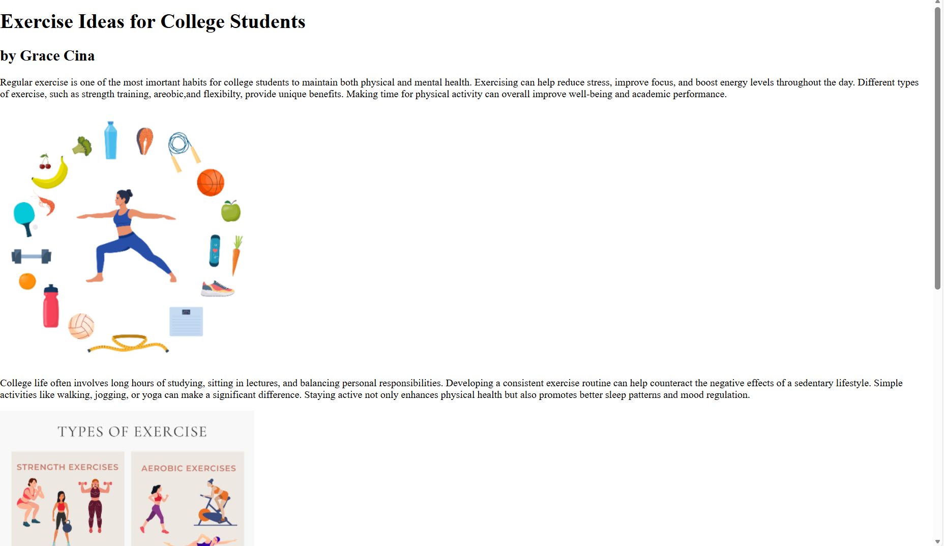 Basic HTML screenshot