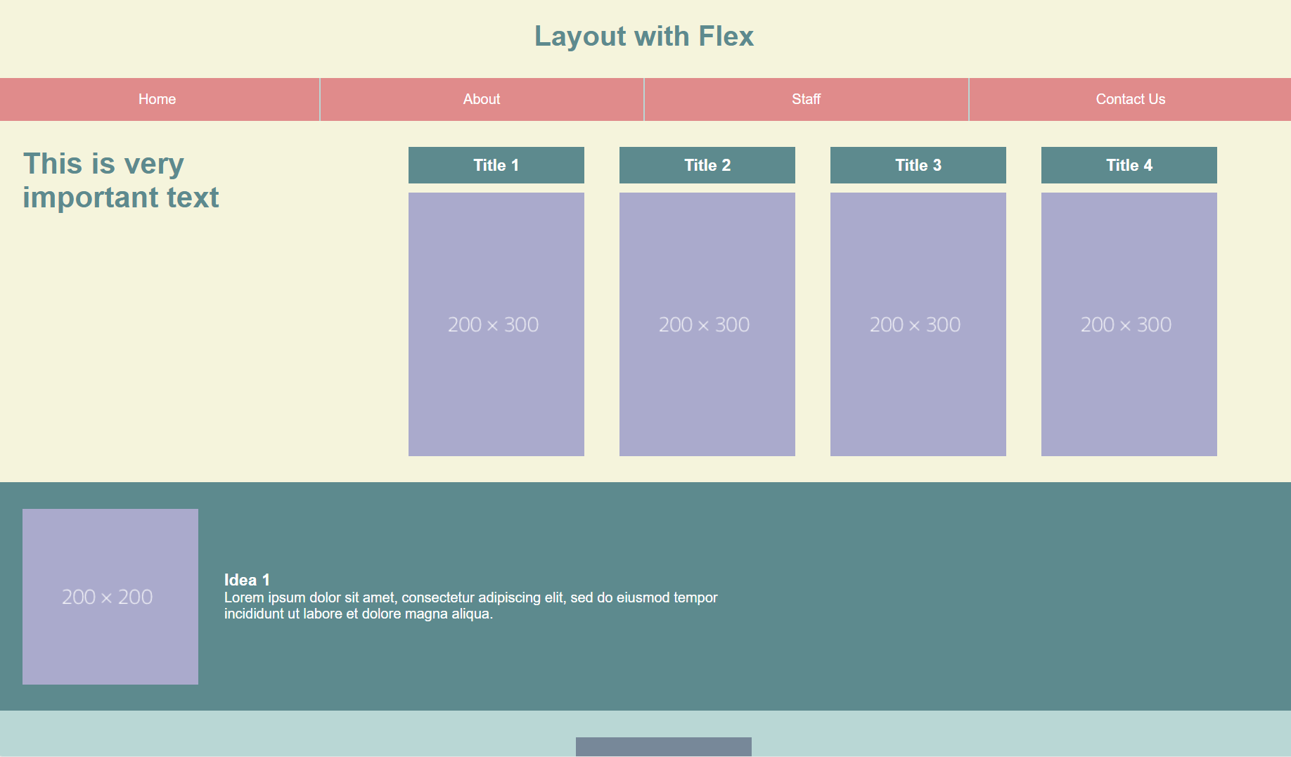 Flexbox layout screenshot