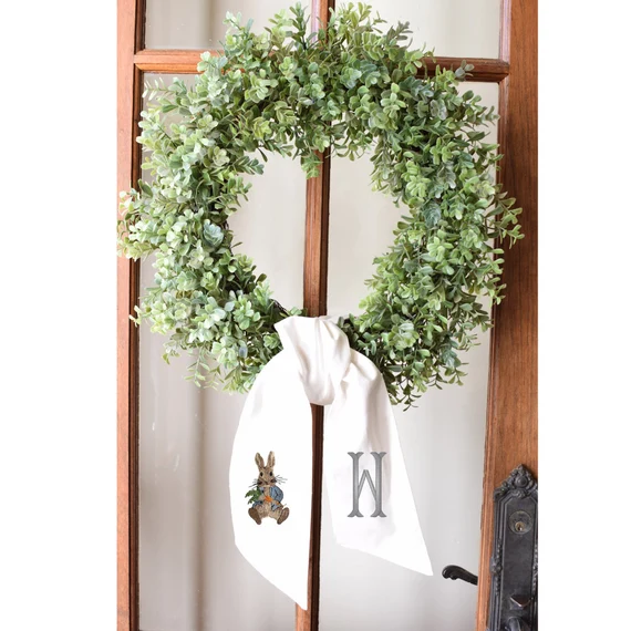 Wreath sash with bunny