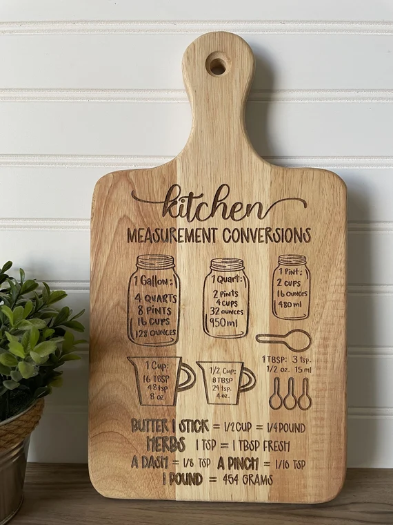 Kitchen measurement cutting board